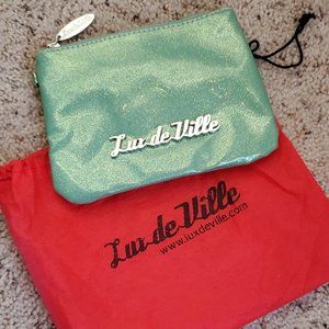 Lux De Ville Green Sparkle clutch